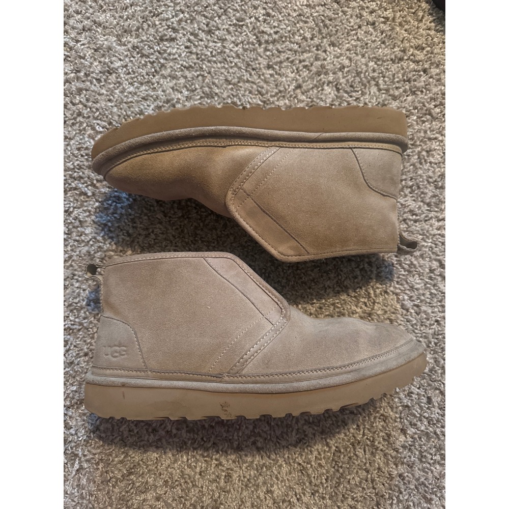 UGG Neumel Snapback Tan Suede Wool Lined Boots Mens 11 1106995